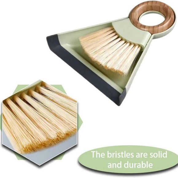 Household Cleaning Tools Desktop Cleaning Mini Broom and Dustpan SetWooden(1Pack - Picture 4 of 10